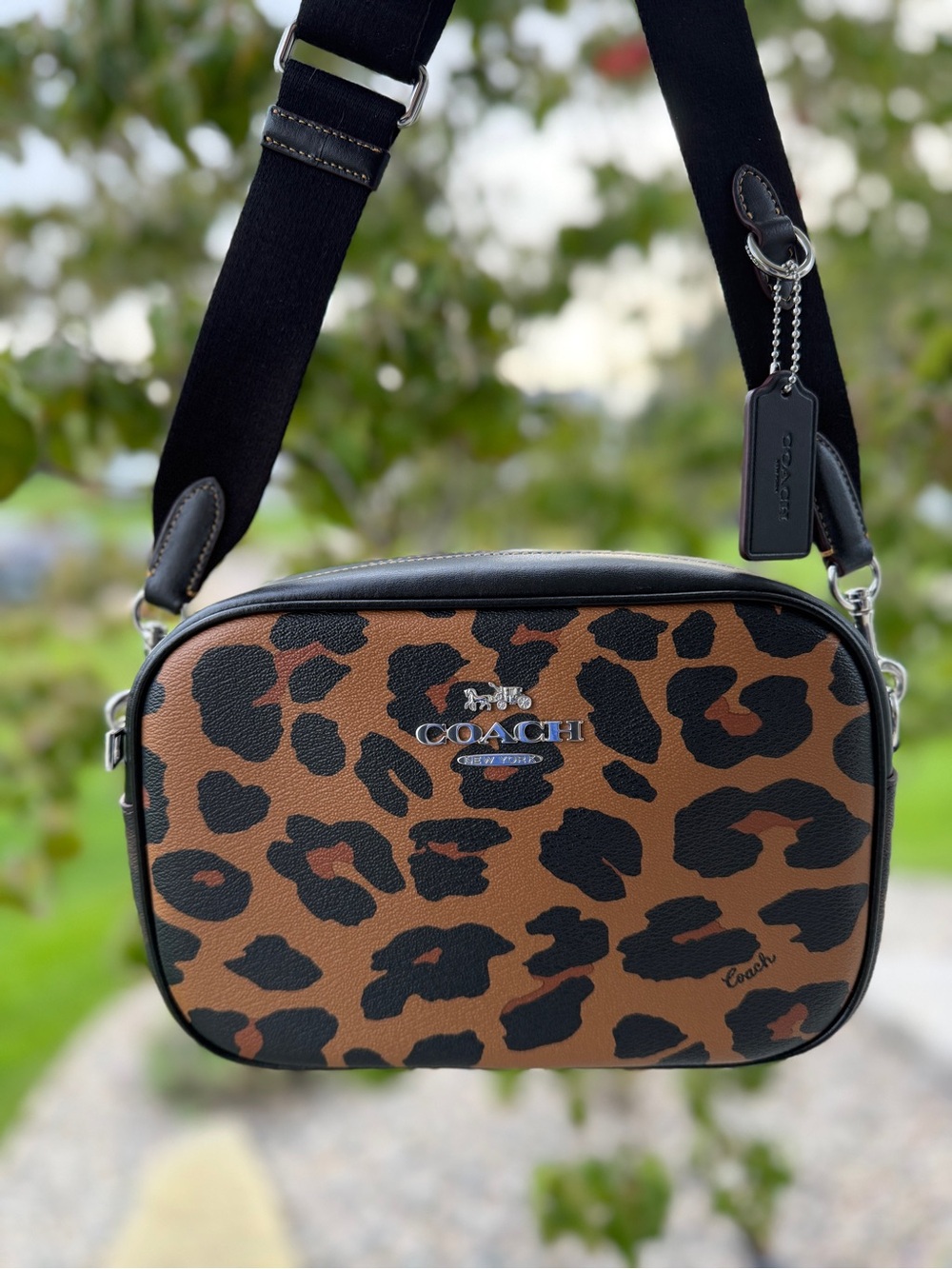 COACH Leopard Print Jamie Crossbody